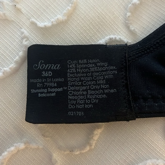 Soma Stunning Support Balconette Bra - Black - Picture 2 of 4